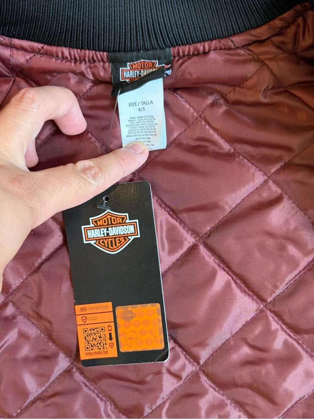 NWT Harley Davidson 4T 5T Bomber Jacket 120th Anniversary *FLAWED SLEEVE* Kids